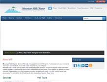 Tablet Screenshot of mountainhelicharter.com